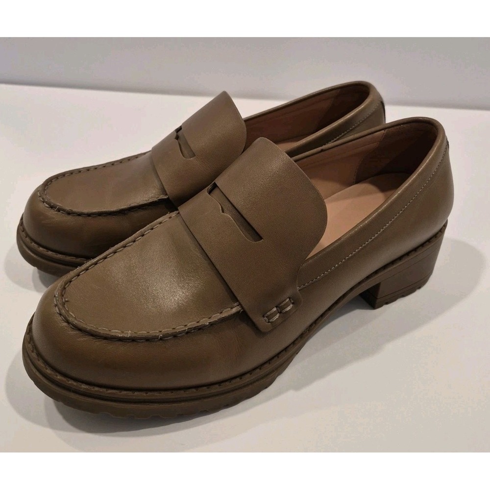 Cole Haan Womens Camea Lug Sole Slip On Loafer Irish Coffee Leather Size 8.5B
